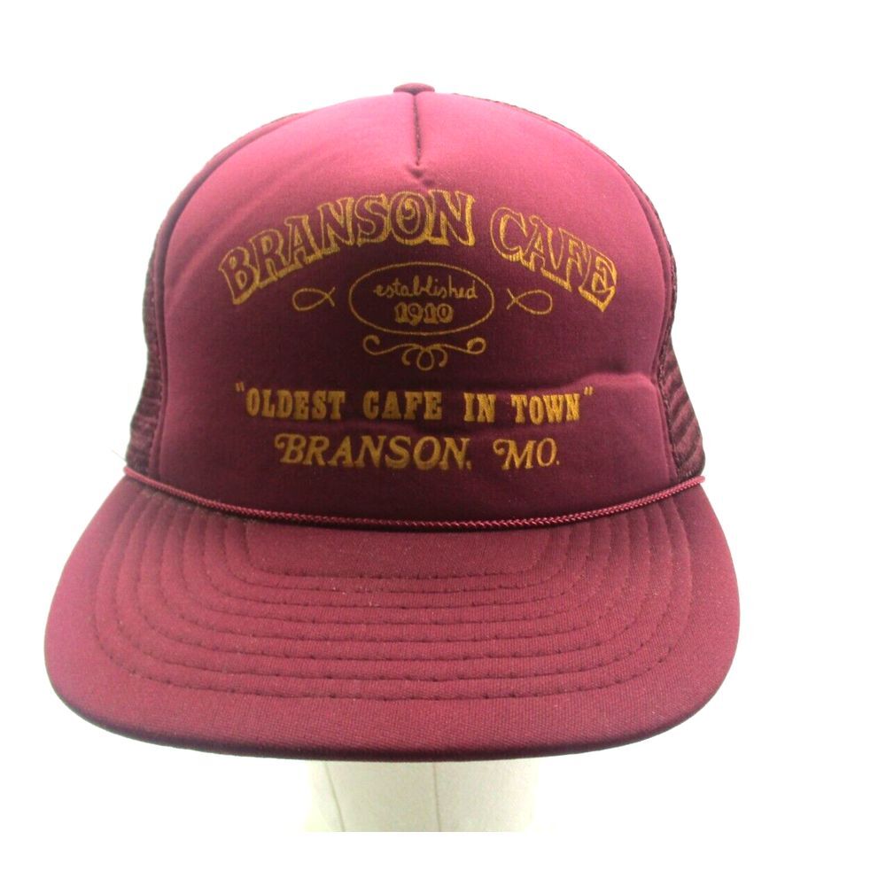Vintage Branson Cafe "Oldest Cafe In Town" SnapBack MeshBack Trucker Hat Cap